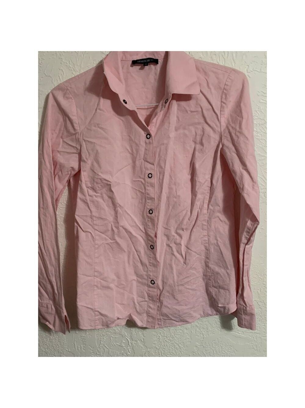 Lafayette 148 Top Button Down Collar Pink 4 Classic prep